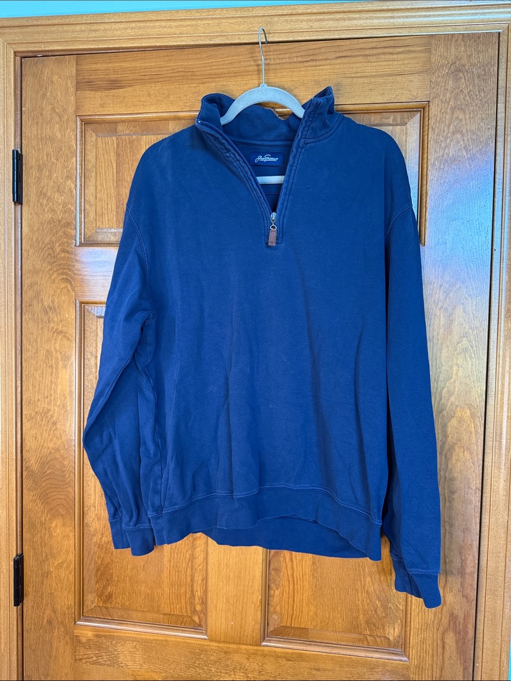 Men's Navy Quarter-Zip Pullover Sweater